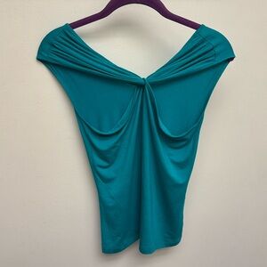 TAG vibrant Teal twist neck line tank top S